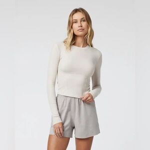 Vuori Cream Long Sleeve Tee